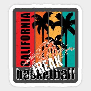 California Basketball Freak Sticker